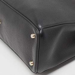 Pre Owned Dior Black Leather Large Diorissimo Shopper Tote