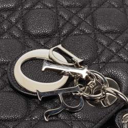 Dior Black Cannage Leather Large Lady Dior Tote