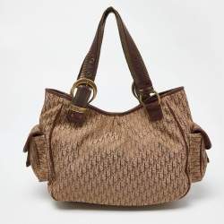 Pre Owned Dior Beige/Brown Diorissimo Canvas Multi Pocket Shoulder Bag