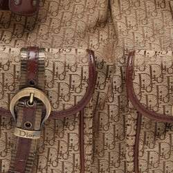 Pre Owned Dior Beige/Brown Diorissimo Canvas Multi Pocket Shoulder Bag