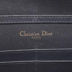 Dior Navy Blue Patent Leather Diorama Wallet on Chain