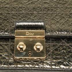 Pre Owned Dior Metallic Crackled Leather Miss Dior Promenade Chain Clutch