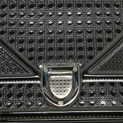 Pre Owned Dior Black Patent Leather Small Diorama Shoulder Bag