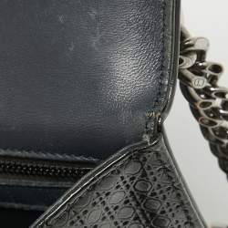 Pre Owned Dior Black Patent Leather Small Diorama Shoulder Bag