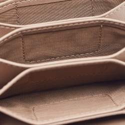 مملوكة مسبقًا Dior Beige Cannage Patent Leather Lady Dior 5 Gusset Card Holder