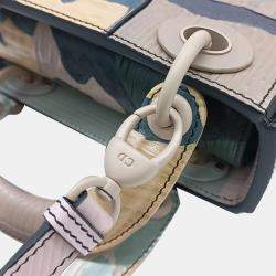 Pre Owned Dior Mulicolor Leather Mini Lady Dior Tote Bag