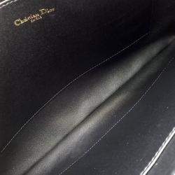 Pre Owned Dior Black Cannage Leather Large Caro Clutch Bag