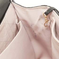 Pre Owned Dior Black Cannage Leather Large Miss Dior Shoulder Bag