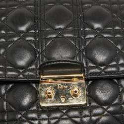 Pre Owned Dior Black Cannage Leather Large Miss Dior Shoulder Bag