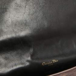 Pre Owned Dior Black Cannage Leather Large Miss Dior Shoulder Bag