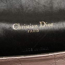 Pre Owned Dior Black Cannage Leather Large Miss Dior Shoulder Bag