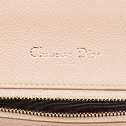 Pre Owned Dior Peach Leather Medium Diorama Flap Shoulder Bag