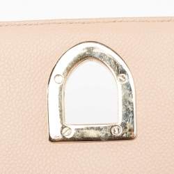 Pre Owned Dior Peach Leather Medium Diorama Flap Shoulder Bag