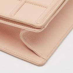 Pre Owned Dior Peach Leather Medium Diorama Flap Shoulder Bag