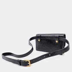 Christian Dior Black Leather Saddle Pouch 