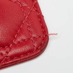 Dior Red Cannage Leather Miss Dior Promenade Chain Clutch