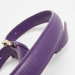 Pre Owned Dior Purple Leather Granville Polochon Bag