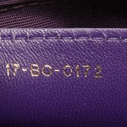 Pre Owned Dior Purple Leather Granville Polochon Bag