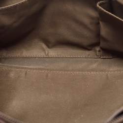 Pre Owned Dior Brown/Beige Oblique Canvas and Leather East/West Boston Bag