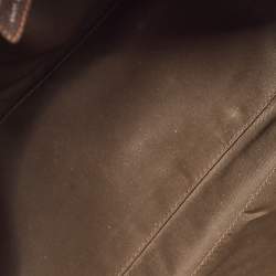 Pre Owned Dior Brown/Beige Oblique Canvas and Leather East/West Boston Bag