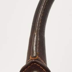 Pre Owned Dior Brown/Beige Oblique Canvas and Leather East/West Boston Bag