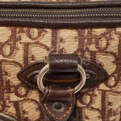 Pre Owned Dior Brown/Beige Oblique Canvas and Leather East/West Boston Bag
