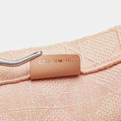 Dior Light Pink Cannage Embroidered Canvas Book Tote