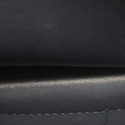 Pre Owned Dior Silver Crackled Patent Leather Diorama Chain Clutch