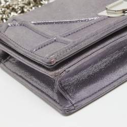 Dior Purple Iridescent Leather Diorama Wallet on Chain