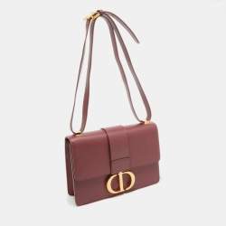 Pre Owned Dior Rose Wood Pink Leather 30 Montaigne Shoulder Bag