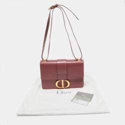 Pre Owned Dior Rose Wood Pink Leather 30 Montaigne Shoulder Bag