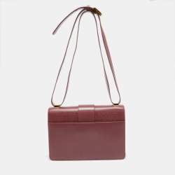 Pre Owned Dior Rose Wood Pink Leather 30 Montaigne Shoulder Bag