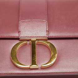 Pre Owned Dior Rose Wood Pink Leather 30 Montaigne Shoulder Bag