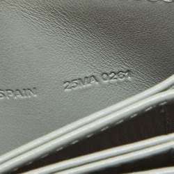 Pre Owned Dior Grey Cannage Patent Leather Lady Dior 5 Gusset Card Holder