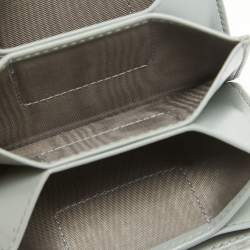 Pre Owned Dior Grey Cannage Patent Leather Lady Dior 5 Gusset Card Holder