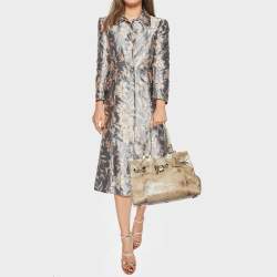 Pre Owned Dior Beige Python Chri Chri Tote