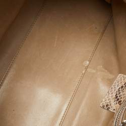 Pre Owned Dior Beige Python Chri Chri Tote
