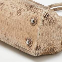 Pre Owned Dior Beige Python Chri Chri Tote