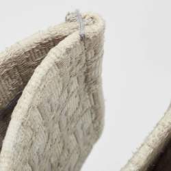 Pre Owned Dior Grey Oblique Embroidered Canvas Large Book Tote