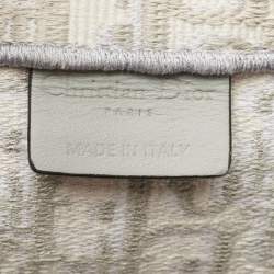 Pre Owned Dior Grey Oblique Embroidered Canvas Large Book Tote