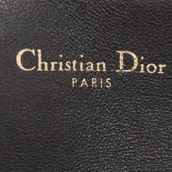 Dior Black Leather Saddle Flap Card Case