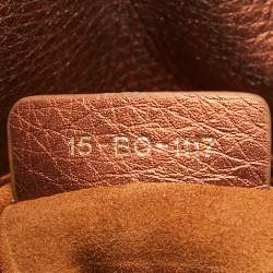 Pre Owned Dior Bronze Cannage Leather Mini Lady Dior Tote