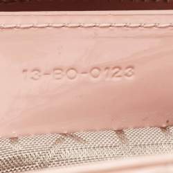 Pre Owned Dior Light Pink Cannage Patent Leather Large Lady Dior Tote