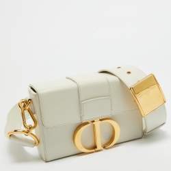 Pre Owned Dior Off White Leather 30 Montaigne Box Bag