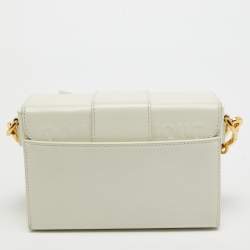 Pre Owned Dior Off White Leather 30 Montaigne Box Bag