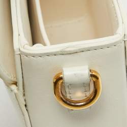 Pre Owned Dior Off White Leather 30 Montaigne Box Bag