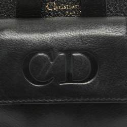 Pre Owned Dior Black Leather CD Logo Mini Belt Bag
