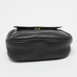 Pre Owned Dior Black Leather CD Logo Mini Belt Bag