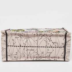 Pre Owned Dior Multicolor Embroidered Canvas Medium Book Tote