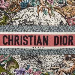 Pre Owned Dior Multicolor Embroidered Canvas Medium Book Tote